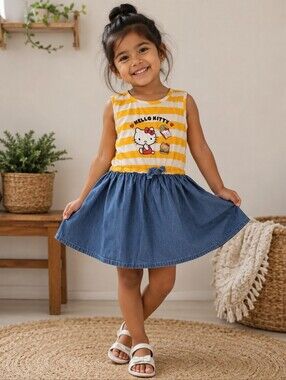 Sanrio Hello Kitty Denim Dress — Girls 2T